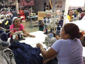 Workers at the Alta Gracia factory