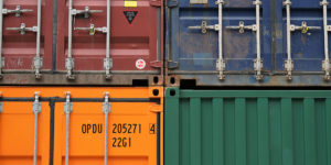 Photograph of shipping containers